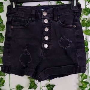 Aeropostle Denim Shorts. High rise. Size 4R (regular). Black. Like new